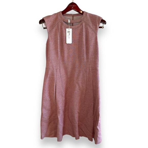 NWT Akris Punto Mid-Length Business Dress Sz 10 in Starfish Pink - Picture 1 of 10